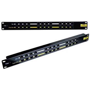 Панель POE 19", 12 портов, с одним блоком питания 48V, 120W, LAN-PP12-POE/A1