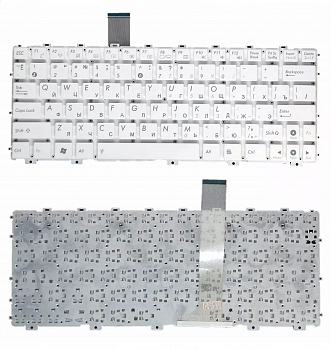 Клавиатура для ноутбука Asus Eee PC 1011, 1015, 1018, X101 белая, без рамки