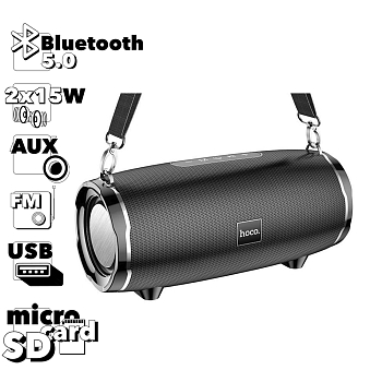 Bluetooth колонка Hoco HC5 Cool Enjoy Sports BT 5.0, 5W, AUX/microSD/USB/FM, черный