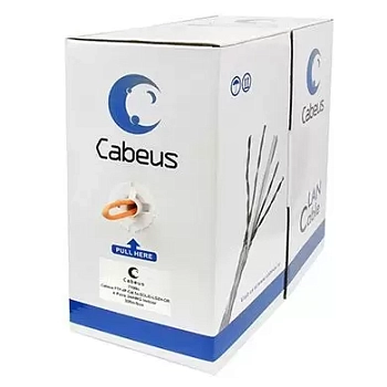 Cabeus FTP-4P-Cat.5e-SOLID-LSZH Кабель витая пара экранированная FTP (F/UTP), категория 5e, 4 пары 0, 51мм (24 AWG), одножильный, экран - фольга, LSZH