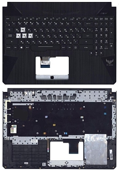 Клавиатура для ноутбука Asus FX505, черная, топ-панель, с подсвтекой