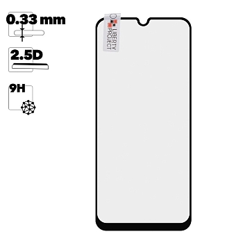 Защитное стекло "LP" для телефона Samsung Galaxy M30s Thin Frame Full Glue с рамкой 0, 33 мм 2, 5D 9H, черное