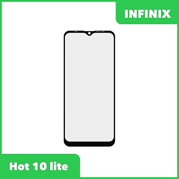 Стекло + OCA пленка для переклейки Infinix Hot 10 lite (черный)