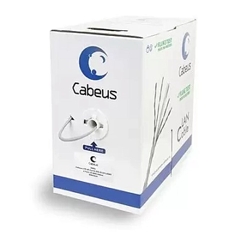 Cabeus UTP-4P-Cat.5e-SOLID-GY-LIGHT Кабель витая пара UTP (U/UTP), категория 5e, 4 пары 0, 47мм (24 AWG), одножильный, серый (305 м)