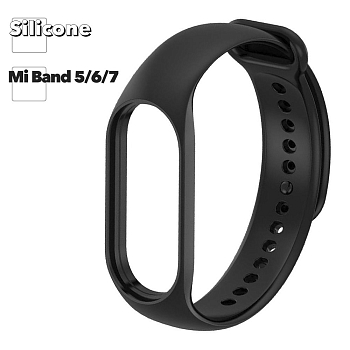 Ремешок для фитнес трекера Mi Band 7 (черный)