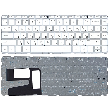 Клавиатура для ноутбука HP Pavilion SleekBook 14-E, 14-E000, 14-n, 14-n000, 240, 245 G2, 440 G0 белая, без рамки