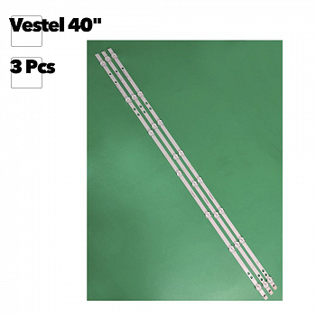 Светодиодная подсветка для телевизоров 40" Vestel LB40017 V0/V1 05 38S 17DLB40VXR1 (комплект 3 шт)