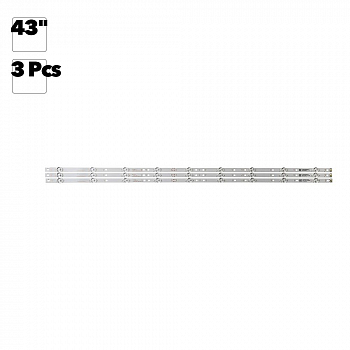 Светодиодная подсветка для телевизоров 43" CEJJ-LB430Z-9S1P-M3030-D-1 (комплект 3 шт.)