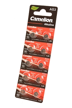 Батарейка (элемент питания) Camelion AG3-BP10 (0%Hg) AG 3 392 BL10, 1 штука