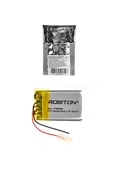 Аккумуляторная батарея Li-pol (4x20x30мм), 2pin, 3.7В, 180мАч