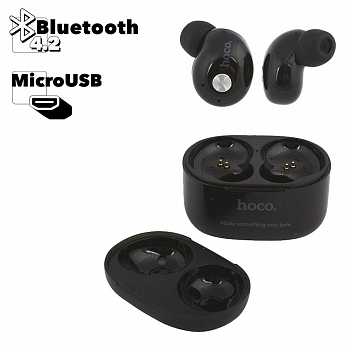 TWS Bluetooth гарнитура Hoco ES10 Muyue Wireless Bluetooth Headset TWS стерео, черная