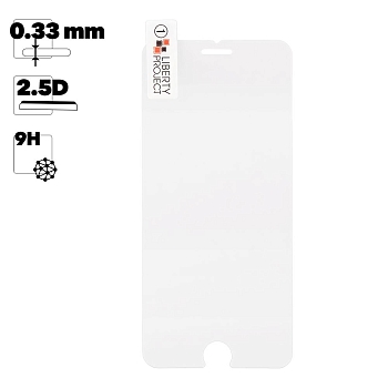 Защитное стекло "LP" для телефона Apple iPhone 6, 6S Tempered Glass 2.5D, 0.33 мм, 9H (ударопрочное)