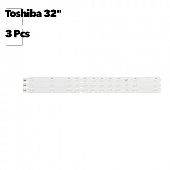 Светодиодная подсветка для телевизоров Toshiba 32" 11 LED SVT320AG0 REV0.6 130730 (комплект 3 шт.)