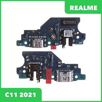 Разъем зарядки для телефона Realme C11 2021, микрофон (оригинал)