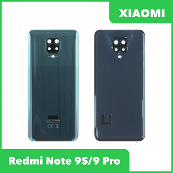 Задняя крышка для телефона Xiaomi Redmi Note 9S, 9 Pro со стеклом камеры (зеленый)