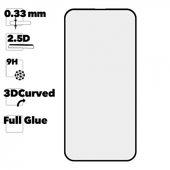 Защитное стекло IT`S ME для телефона iPhone 14 plus, 13 Pro Max OG Full Glue (черное)