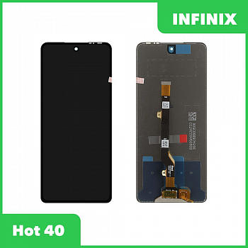 LCD дисплей для Infinix HOT 40 с тачскрином (черный) 100% оригинал