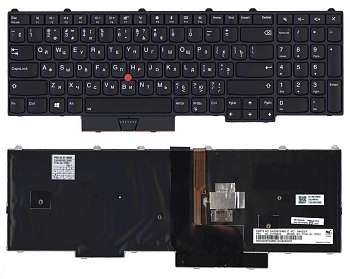 Клавиатура для ноутбука Lenovo ThinkPad P51 P71, черная с подсветкой