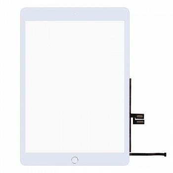 Тачскрин для iPad 7th Gen 10.2 (A2197) + серебряная кнопка HOME (белый) (HC)