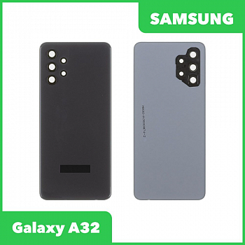 Задняя крышка для телефона Samsung Galaxy A32 SM-A325F со стеклом камеры (черный)