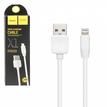 Кабель USB HOCO (X1) для iPhone Lightning 8 pin (2м) (белый)