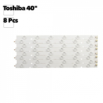 Светодиодная подсветка для телевизоров Toshiba 40" SVT400A94 REV03 TYPE 140203 (комплект 8 шт.)