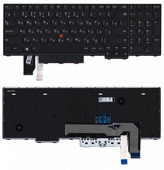 Клавиатура для ноутбука Lenovo ThinkPad P15 T15g, черная с подсветкой