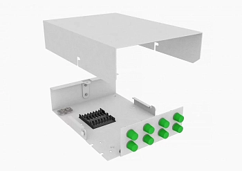 Кросс оптический, настенный, 8 FC/APC адаптеров, одномодовый, TopLAN, укомплектованный