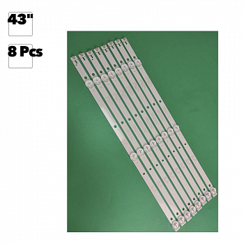 Светодиодная подсветка для телевизоров 43" 4708-K43WDC-A3113N11 (комплект 8 шт.)