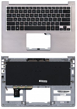 Клавиатура для ноутбука Asus ZenBook UX303L топкейс серебро