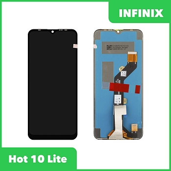 LCD дисплей для Infinix Hot 10 Lite в сборе с тачскрином, 100% оригинал (черный)