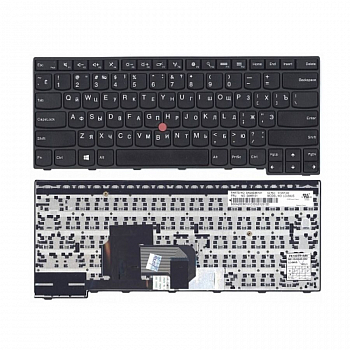 Клавиатура для ноутбука Lenovo Thinkpad Edge E450, E455, E450C, W450, E460, E465 черная, с джойстиком