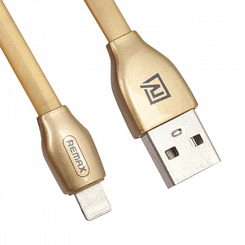 USB кабель REMAX RC-035mi Laser Lightning 8-pin, 1м, TPE (золотой)